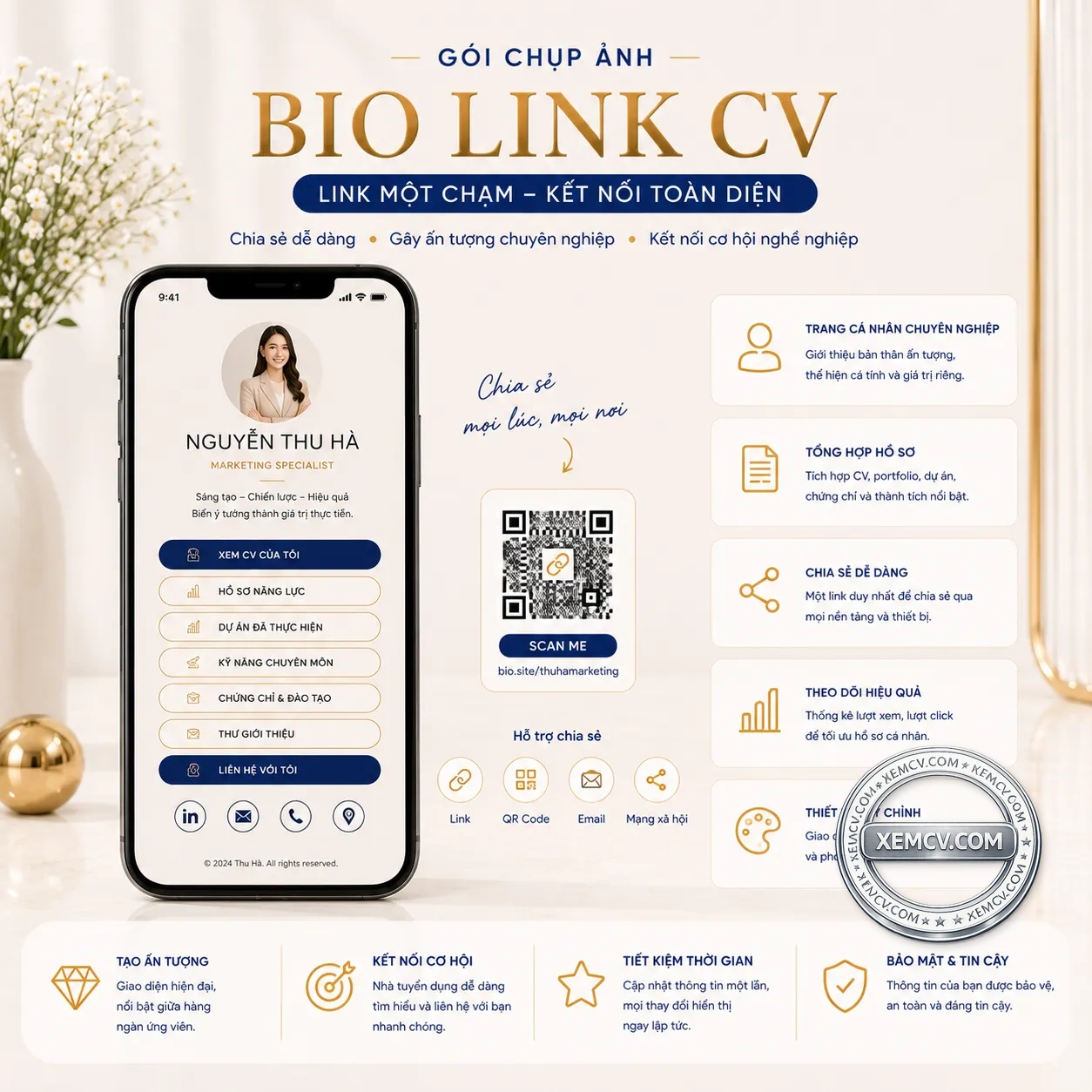 Bio link CV